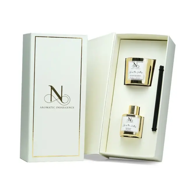 Nirvana-Aromatic-Lily-of-the-Valley-Reed-Diffuser-and-Candle-Combo